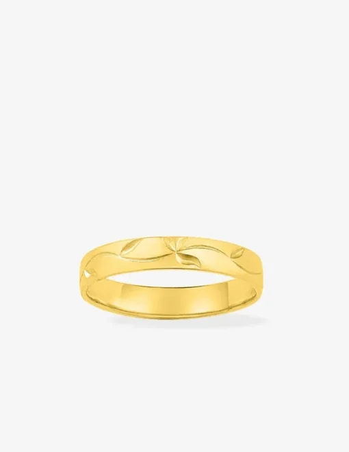 Alliance or jaune 750 ‰ fantaisie - Mariage