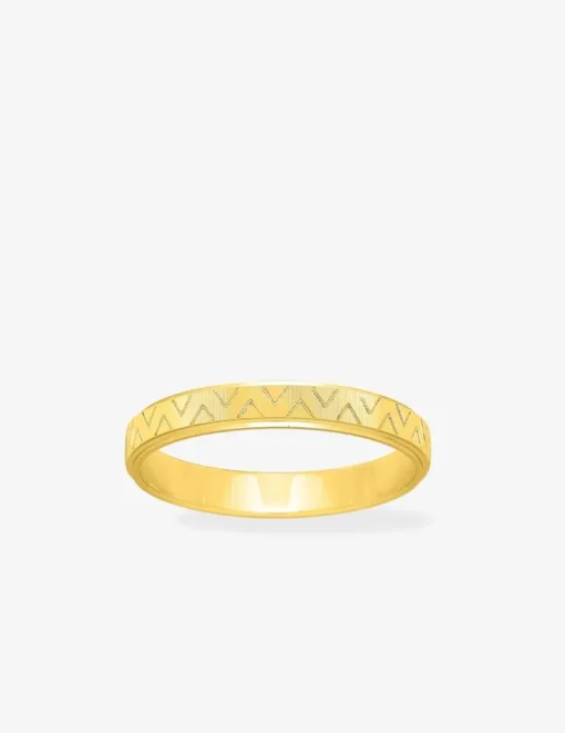 Alliance or jaune 375 ‰ fantaisie - Mariage