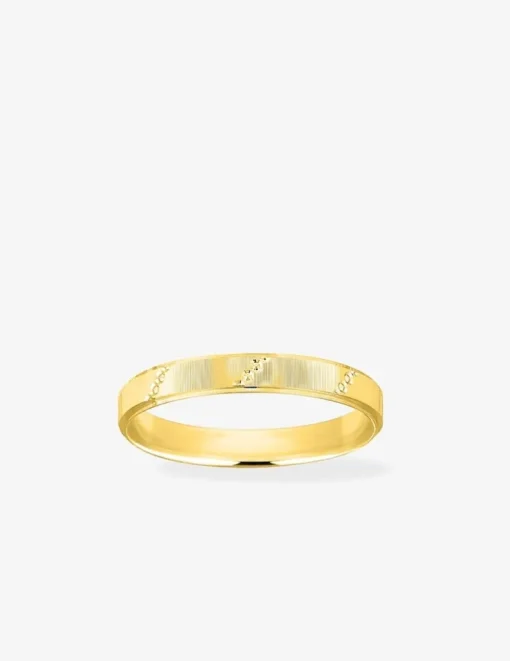 Alliance or jaune 750 ‰ fantaisie - Mariage