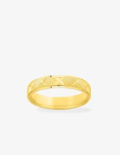 Alliance or jaune 750 ‰ fantaisie - Mariage