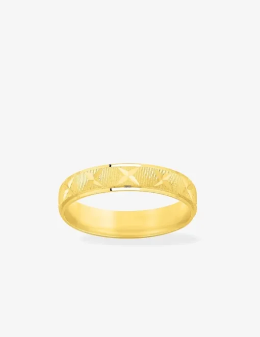 Alliance or jaune 750 ‰ fantaisie - Mariage