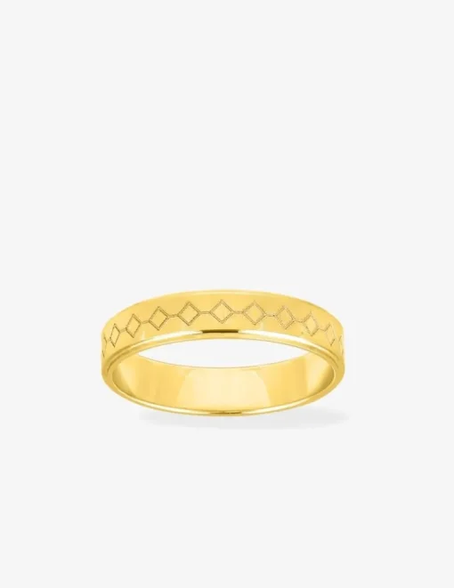 Alliance or jaune 375 ‰ fantaisie - Mariage