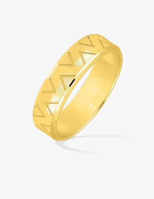 Alliance or jaune 375 ‰ fantaisie - Mariage