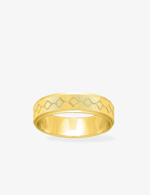 Alliance or jaune 375 ‰ fantaisie - Mariage
