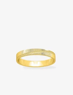 Alliance or jaune 375 ‰ fantaisie - Mariage