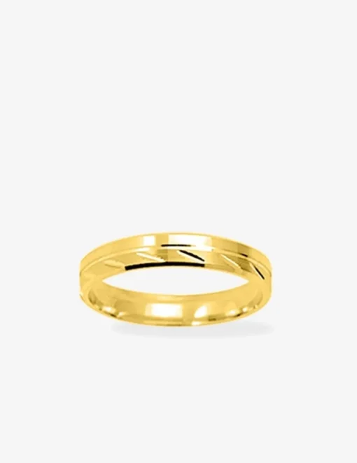 Alliance or jaune 375 ‰ fantaisie - Mariage