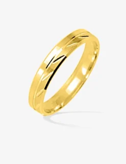 Alliance or jaune 375 ‰ fantaisie - Mariage