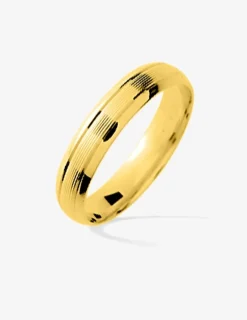 Alliance or jaune 375 ‰ fantaisie - Mariage