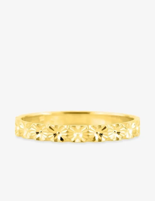 Alliance or jaune 375 ‰ fantaisie - Mariage