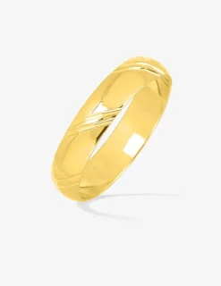 Alliance or jaune 375 ‰ jasmin 5 mm - Mariage