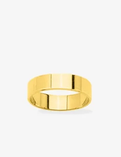 Alliance or jaune 375 ‰ ruban 5 mm - Mariage