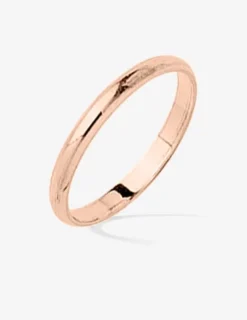 Alliance or rose 750 ‰ demi-jonc 2 mm - Mariage