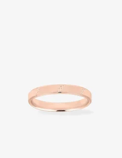 Alliance or rose 750 ‰ motif irisé - Mariage