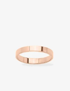Alliance or rose 375 ‰ ruban 3 mm - Mariage