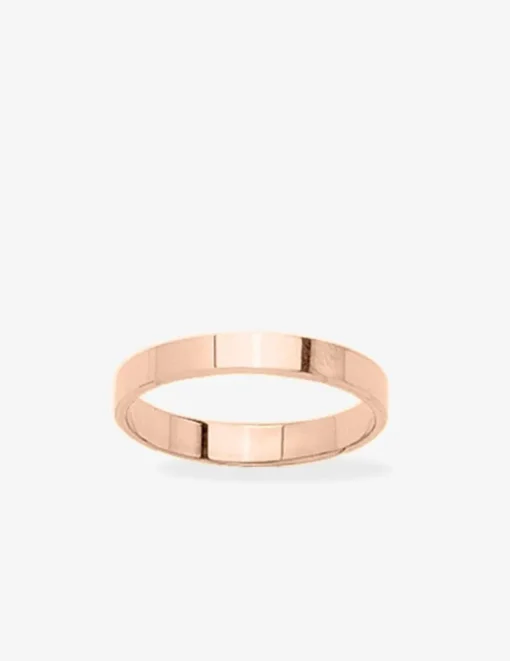 Alliance or rose 375 ‰ ruban 3 mm - Mariage