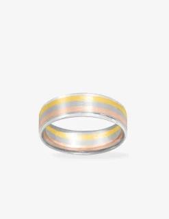 Alliance or tricolore 750 ‰ dominanate jaune - Mariage