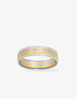 Alliance or tricolore 750 ‰ équilibrée - Mariage
