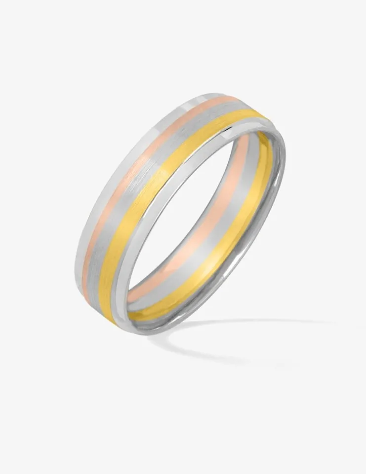 Alliance or tricolore 750 ‰ équilibrée - Mariage