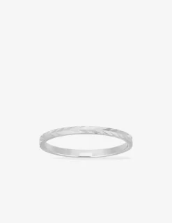 Alliance épi 1,5 mm or blanc 750‰ - Mariage
