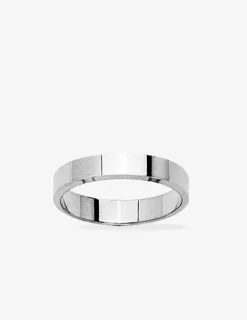 Alliance ruban argent rhodié 925 ‰ 4 mm SO OR