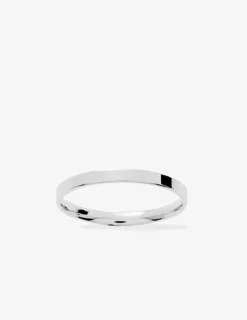 Alliance ruban confort 2 mm or blanc 750‰ - Mariage