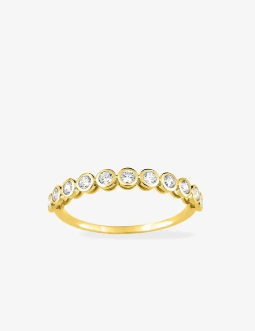 Alliance serti clos or jaune 375 ‰ et oxydes de zirconium - Mariage