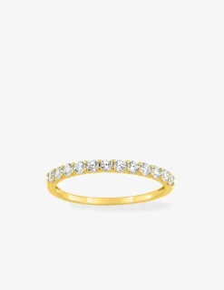Alliance serti griffes or jaune 375 ‰ et oxydes de zirconium - Mariage