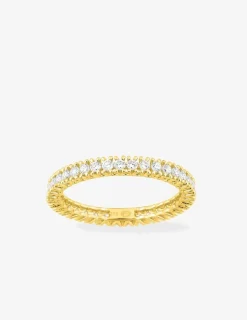 Alliance tour complet or 375 ‰ jaune et diamants synthétiques 0,70 ct SO OR
