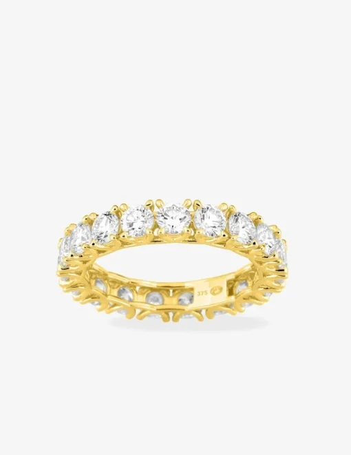 Alliance tour complet or 375 ‰ jaune et diamants synthétiques 2,85 ct SO OR