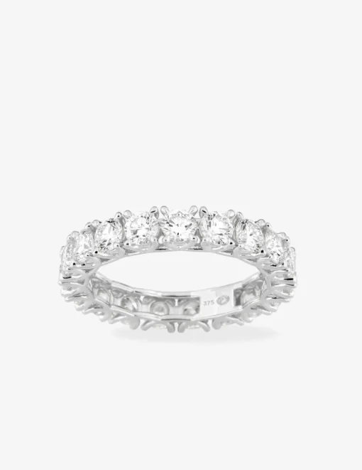 Alliance tour complet or 375 ‰ blanc et diamants synthétiques 2,85 ct SO OR