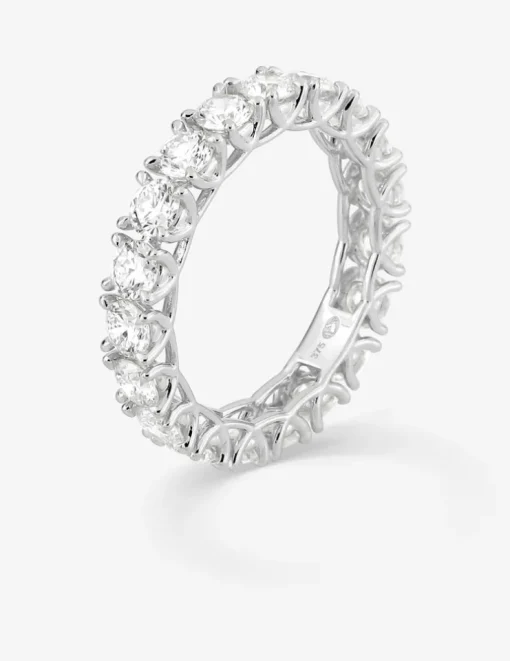 Alliance tour complet or 375 ‰ blanc et diamants synthétiques 2,85 ct SO OR