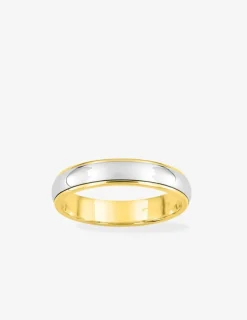 Alliance tournante 4 mm en or bicolore 750 ‰ - Mariage