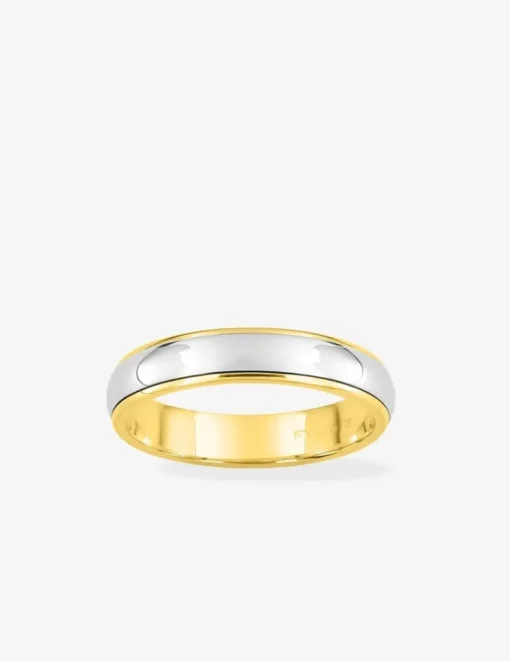 Alliance tournante 4 mm en or bicolore 750 ‰ - Mariage