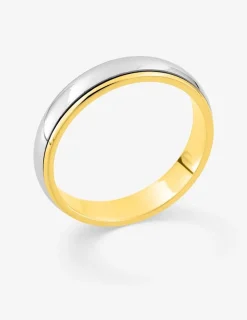 Alliance tournante 4 mm en or bicolore 750 ‰ - Mariage