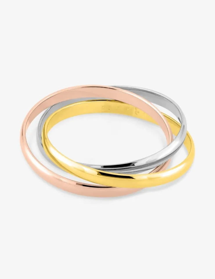 Alliance tricolore triple anneau 2 mm or 750‰ SO OR