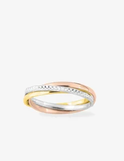 Alliance triple anneau 1,5 mm 3 ors 375‰ - Mariage