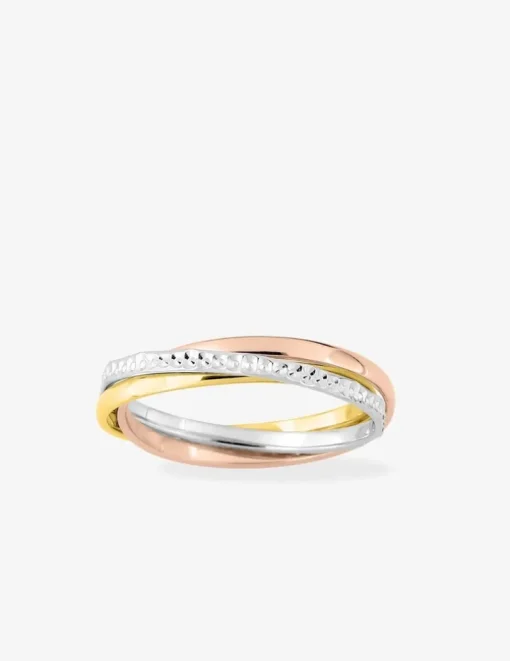 Alliance triple anneau 1,5 mm 3 ors 375‰ - Mariage