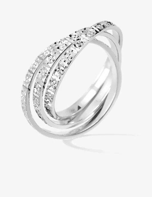 Alliance triple anneau 2 mm or blanc 375‰ - Mariage