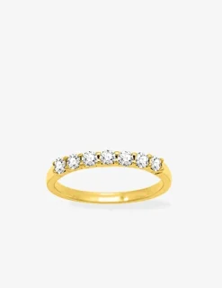 Bague 2 mm serti griffes plaqué or et oxydes de zirconium SO OR