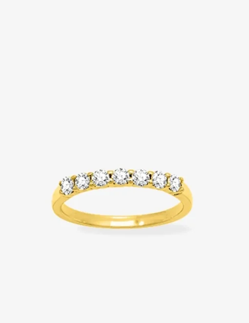Bague 2 mm serti griffes plaqué or et oxydes de zirconium SO OR
