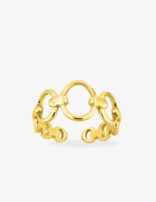 Bague acier jaune anneaux rigides SO OR
