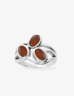 Bague ambre argent 925‰ rhodié SO OR