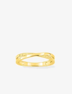 Bague anneaux entrelacés or jaune 375 ‰ SO OR