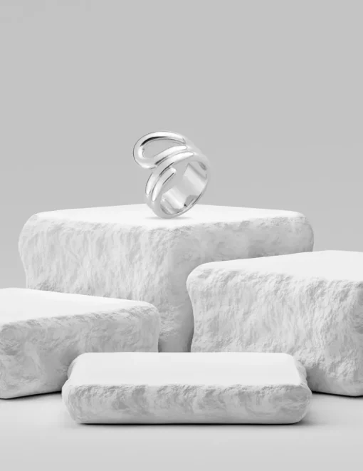 Bague argent 925 ‰, fantaisie, goutte SO OR