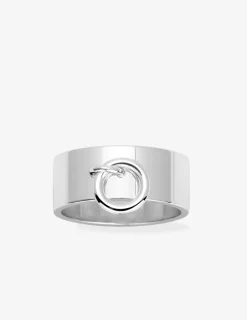 Bague argent 925 ‰ rhodié avec anneau SO OR