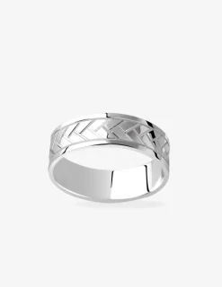 bague argent 925 ‰ rhodié ciselée SO OR