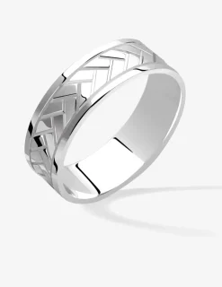 bague argent 925 ‰ rhodié ciselée SO OR