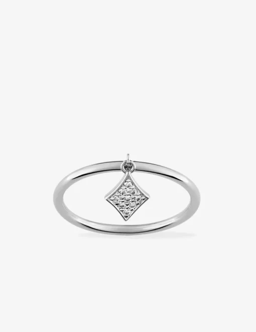 Bague argent 925 ‰ rhodié et oxydes de zirconium fantaisie SO OR