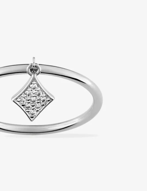Bague argent 925 ‰ rhodié et oxydes de zirconium fantaisie SO OR
