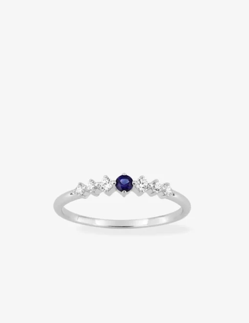 Bague argent 925 ‰ rhodié et oxydes de zirconium colorés SO OR